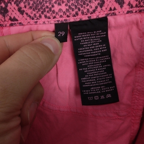NWT J Brand Pink Animal Print Boa Skinny Jeans - Picture 9 of 12